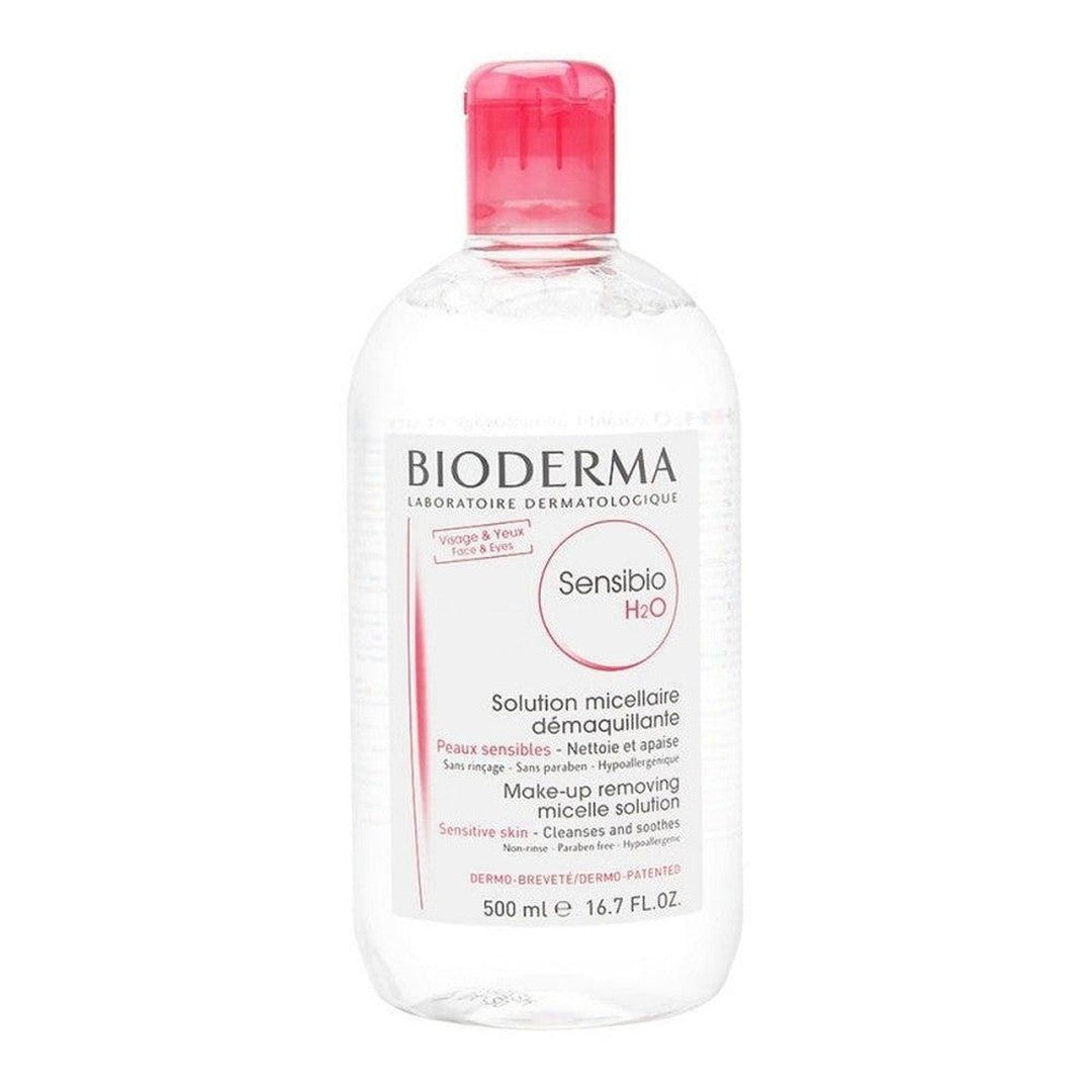 Bioderma Sensibio H2O Micellar Water for Sensitive Skin -(500ml / 16.9fl oz) Non-Comedogenic,Hypoallergenic,Fragrance Free,Paraben Free, Alcohol Free
