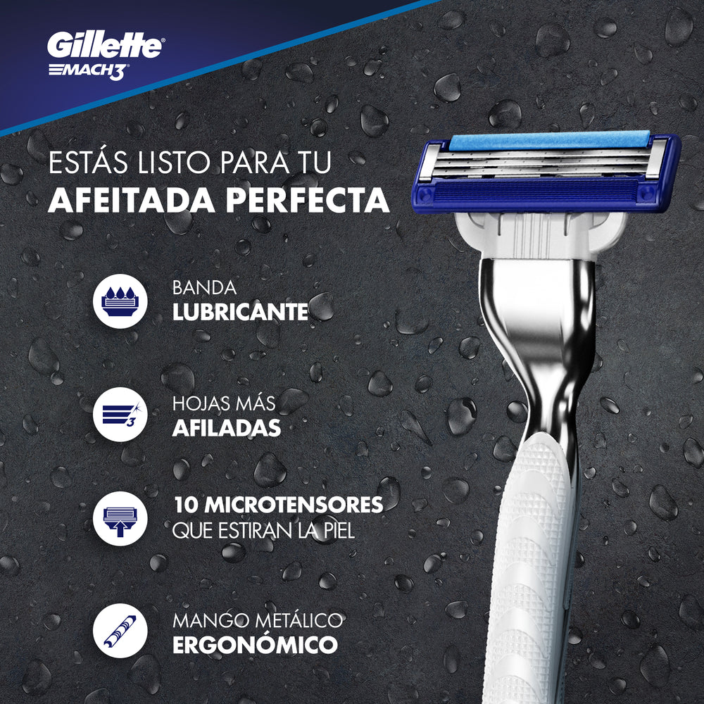 Gillette Mach3 Turbo Men's Razor with Enhanced Lubrastrip for a Smoother Shave