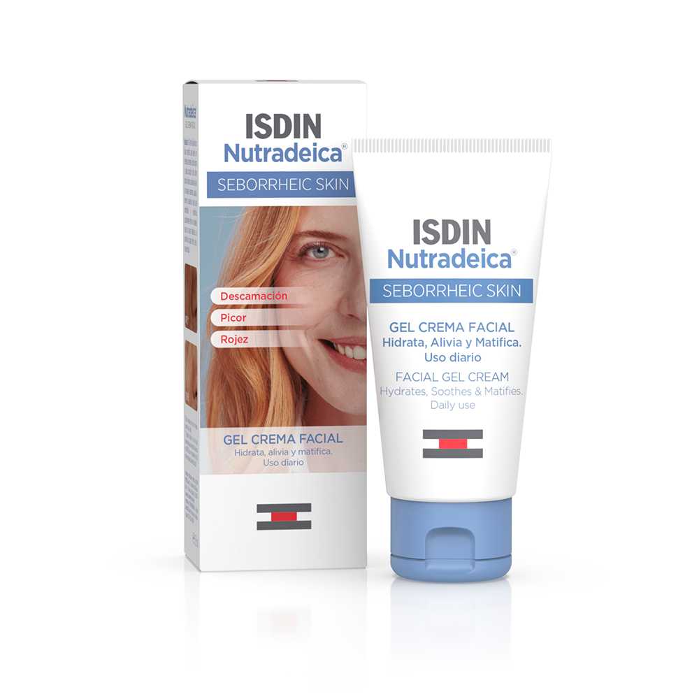 Isdin Nutradeica Gel Face Cream - 50ml/1.69fl oz - Vitamin E, B3, Zinc, Copper & Selenium - Pyrenees Thermal Water